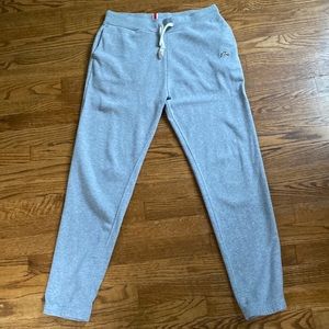 TRACKSMITH Men’s Trackhouse Sweatpants Fleece Back Cotton Blend Jersey in Gray M